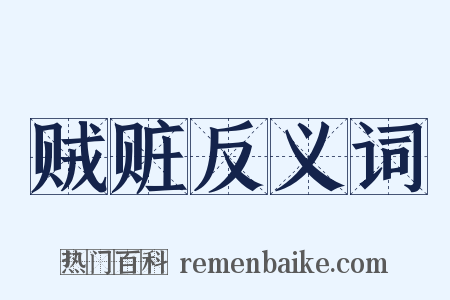 贼赃反义词是什么意思的图片